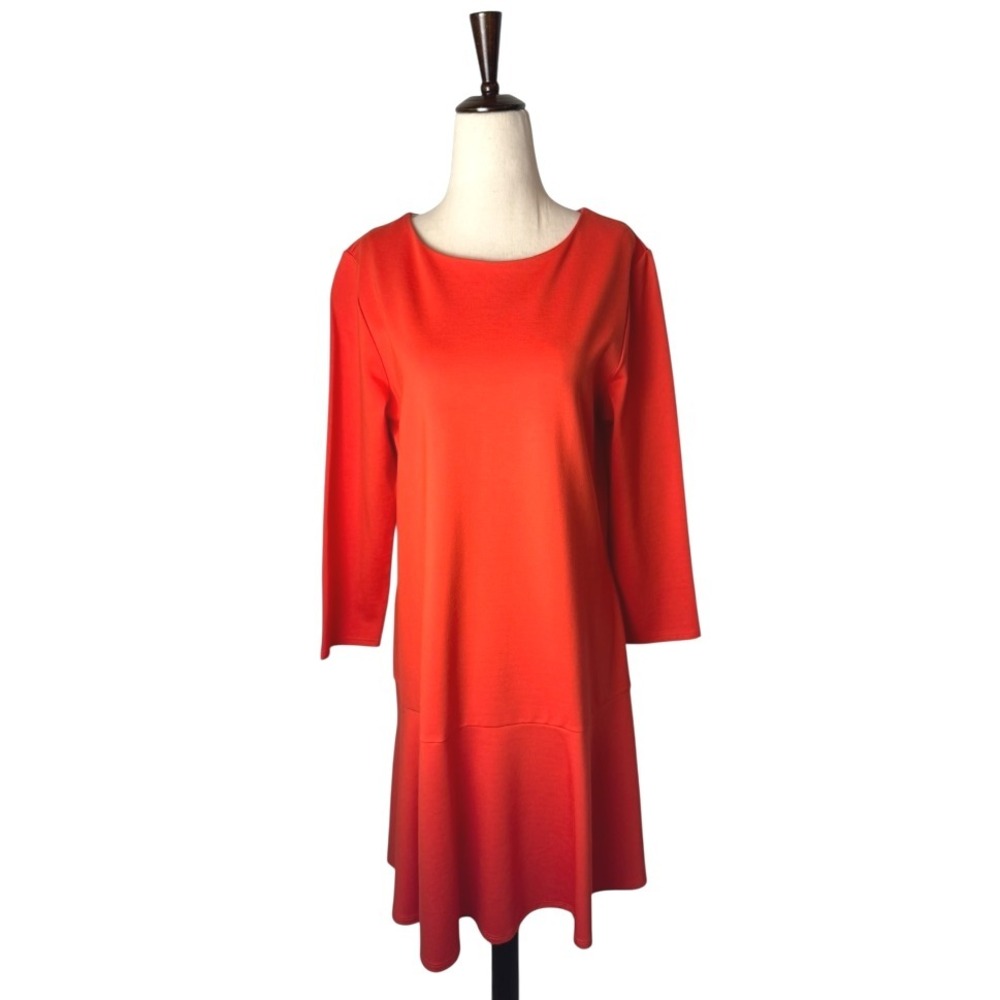 Jude Connally Lara Dress Women Large Orange Tangerine Long‎ Sleeve Mini NWT